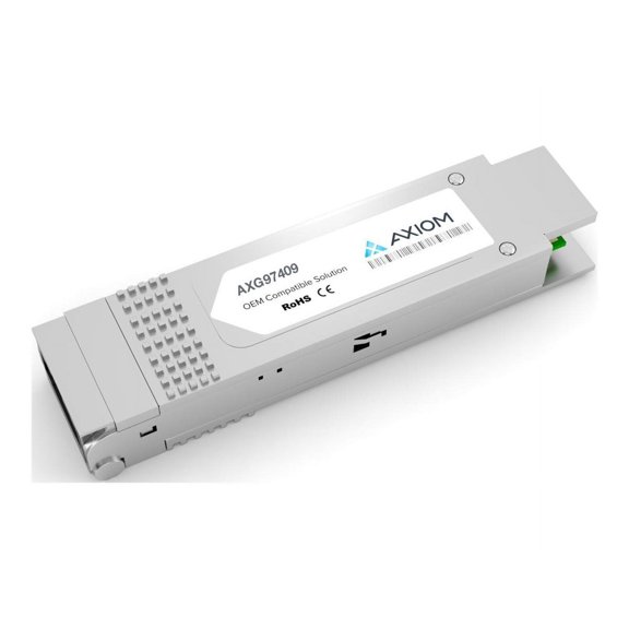 Axiom - QSFP+ transceiver module (equivalent to: Extreme 40GB-LR4-QSFP) - 40 Gigabit optical - 40GBase-LR4 - LC single-mode - up to 6.2 miles - 1271 nm / 1291 nm / 1311 nm / 1331 nm - TAA Compliant