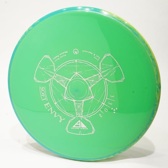Axiom Soft Neutron Envy Disc Golf Putter & Approach Disc, Pick Your Disc 172g Green w/ Swirly Lime-Blue Rim