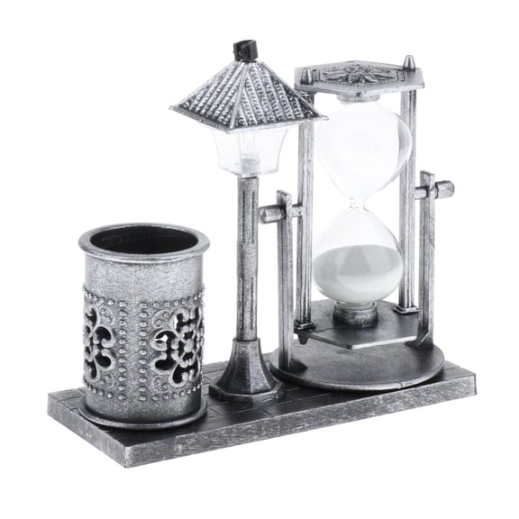 Axioma 1 Minute Hourglass Sand Timer, Vintage White Sand Clock, Sand Watch 1 Min, Unique Glass Rotating Sandglass for Home, Office Decoration Argent