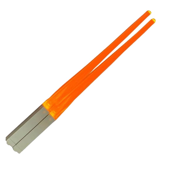 Axioma 1 Pair Light Up LED Chopsticks Durable Lightweight Portable Kitchen Dining Party Orange
