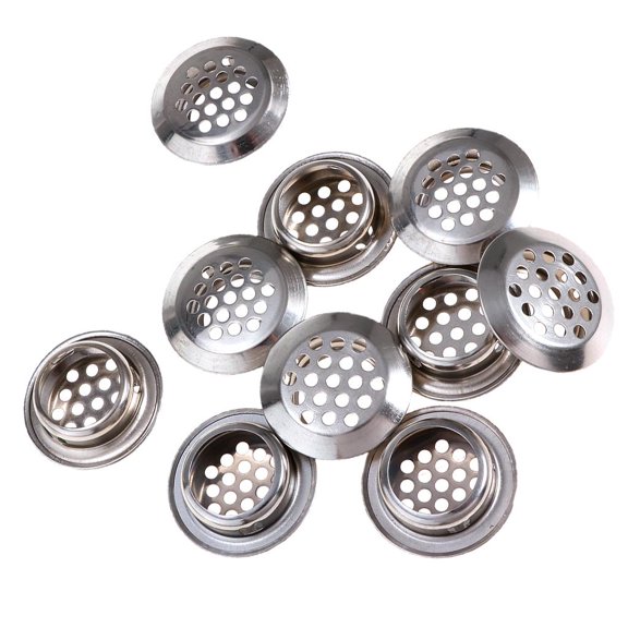 Axioma 10Pcs 25mm Circular Air Soffit Vents Cover Mesh Louver for Cabinet Wardrobe