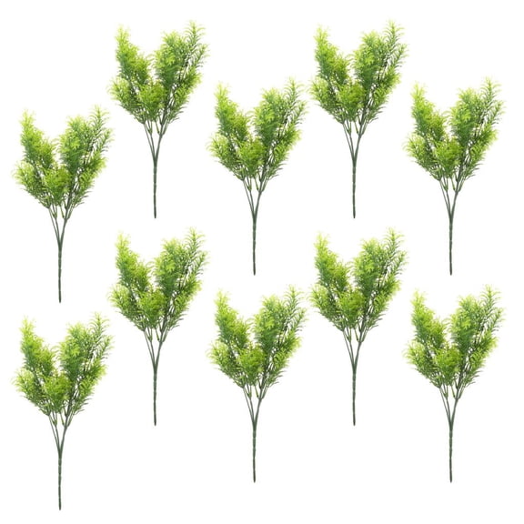 Axioma 10Pcs Artificial Cedar Pine Branches Plastic Shrubs Faux Greenery Bushes Bundles