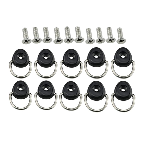 Axioma 10Pcs Kayak D Rings Boat Fishing Rigging Camping Hardware Accessories Boat Canoe