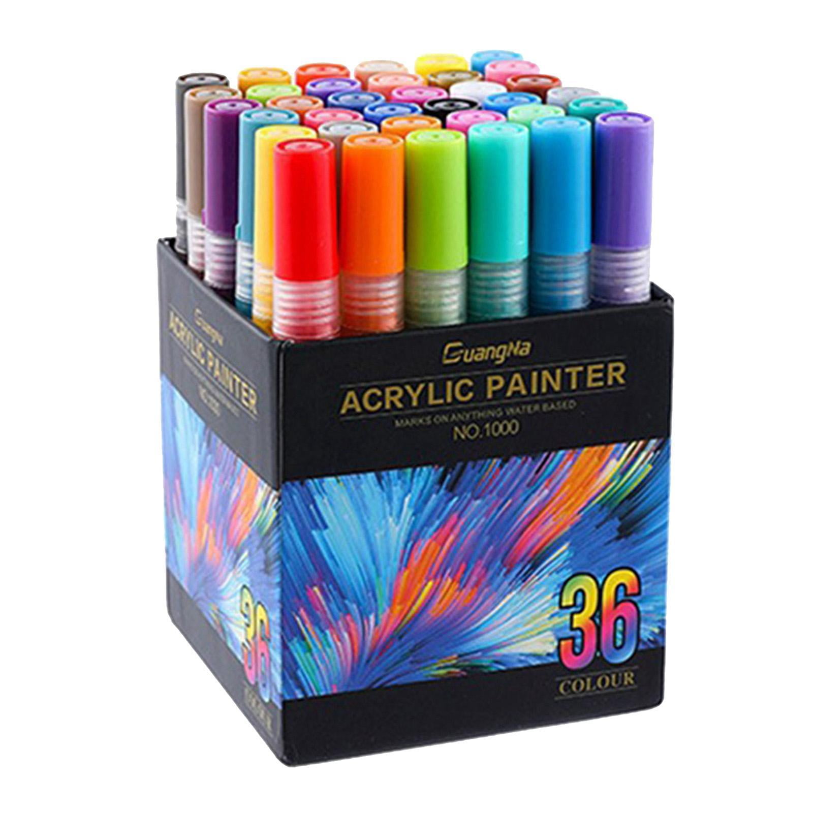 Axioma 12/15/24/36pcs Acrylic Paint Pens for Rock Painting, Stone, Ceramic, Wine Glass,