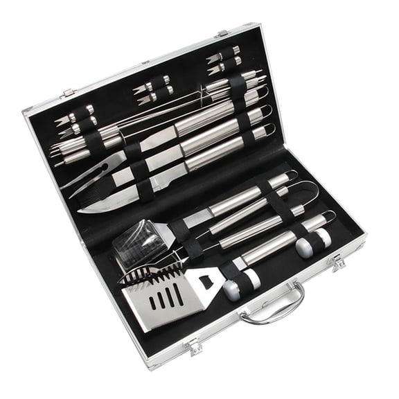 Axioma 18 Pieces Home Cooking BBQ Grill Tool Set Accessories Utensils Portable Case