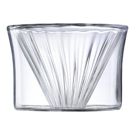 Axioma 1pc Glass Coffee Dripper Coffee Sharing Pot Reusable Removable Coffee Cone Brewer Filter Coffee Mug Heat-Resistant Barista Tools filter cup