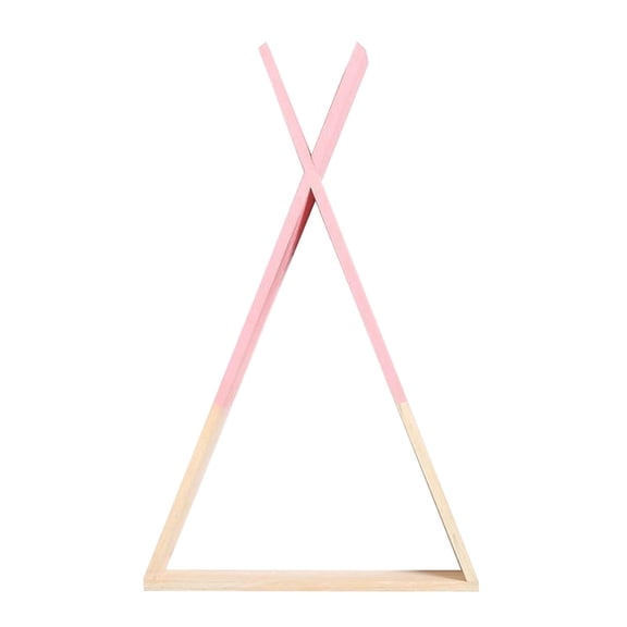 Axioma 1pc Nordic Decorative Wooden Wall Shelf Wall Mount Floating Triangle Study pink