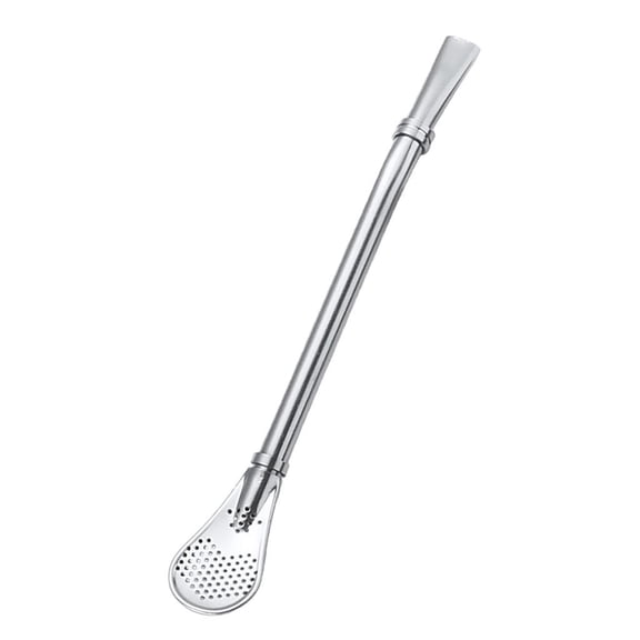 Axioma 1pc Stainless Coffee Spoon Drinking Straw Mini Yerba Mate Teaspoon Silver