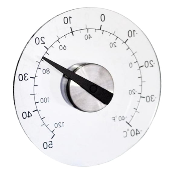 Axioma 1pc Transparent Stick Window Thermometer Round Paste Glass Measuring Temperature