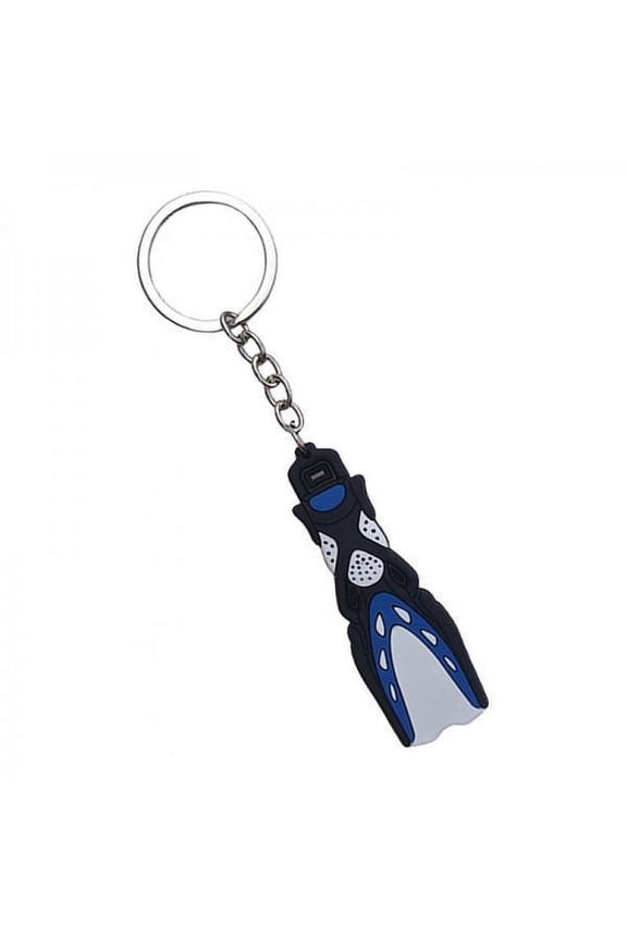 2-20pack Novelty Mini Dive Flippers Key Chain Holder Key Keychain Blue 2 Pcs