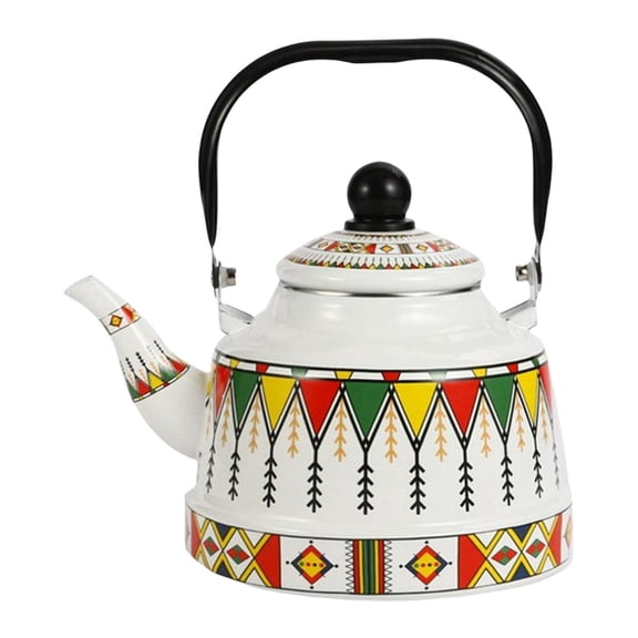 Axioma 2.5L Classic Water Tea Pot with Steel Handle,Large Stovetop Kettle,Wheat Pattern Black Handle