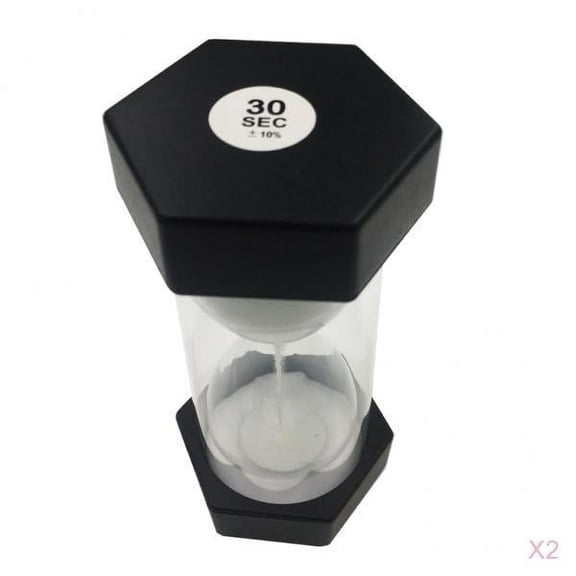 Axioma 2 Pcs 30-second Glass Sand Timer Clock Decorative Hourglass Hex Office Decor