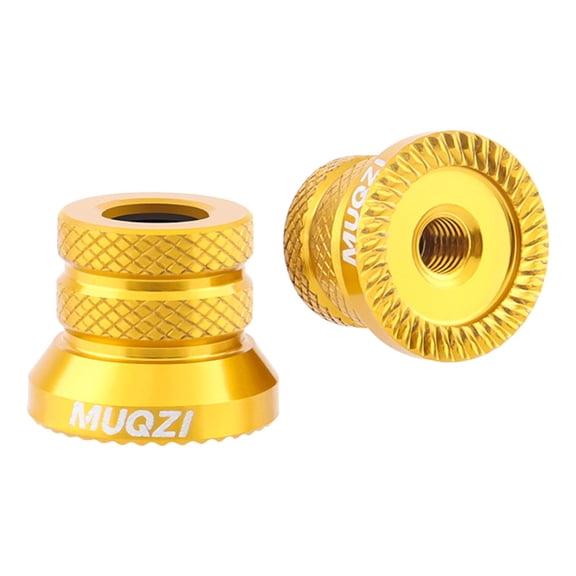 Axioma 2 Pieces Bicycle Hub Nut Bike Axle Nuts for Quick Release Rod Portable Repairing Gold