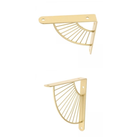 Axioma 2 Pieces Metal Wall Mount Triangle Angle Floating Shelf Bracket Decorative Heavy