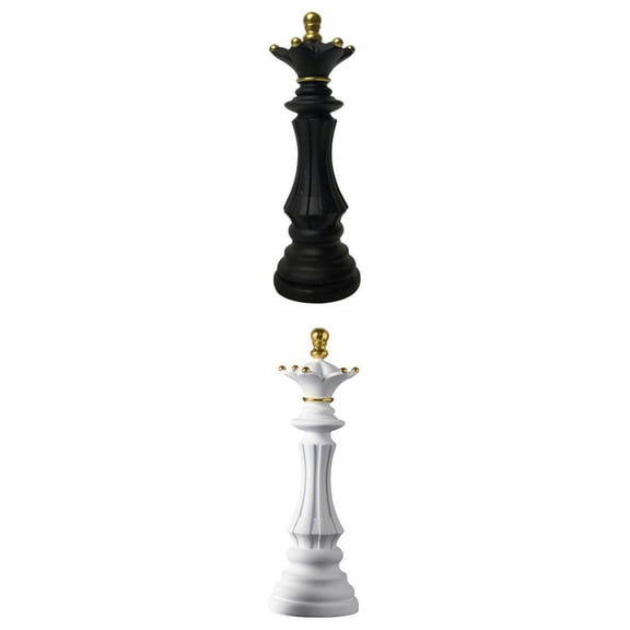 Axioma 2 Pieces Resin Chess Pieces Statue Sculpture Decorative Ornament Figurine Statue Queen