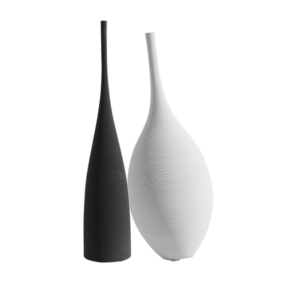 Axioma 2 Pieces Zen Flower Vase Shelf Yoga Studio Tea House Floral Vases Pottery