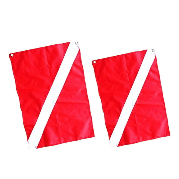 Axioma 2Pcs/Set Heavy Duty Scuba Dive Snorkeling Diver Down Boat Flag Signal Banner