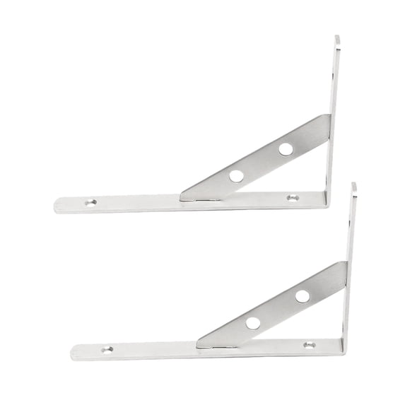 Axioma 2Pcs Wall Mounted L Shape Triangle Shelf Brackets High Load Wall Supports 8" L Shaped 8 inches