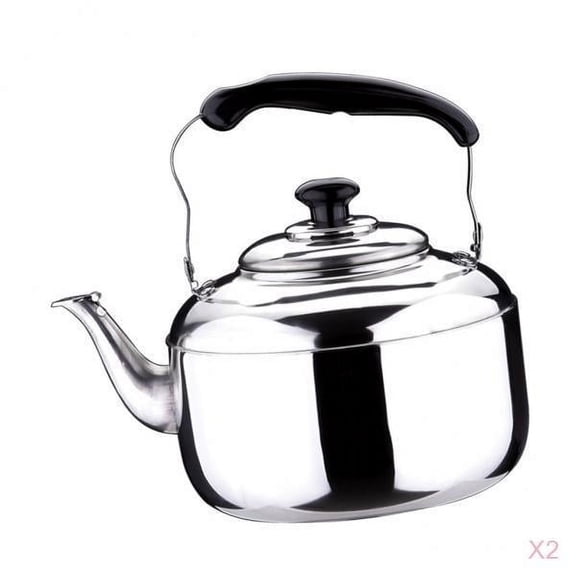 Axioma 2pcs 6L Stainless Steel Hot Water Kettle Pot With Whistle Sound NEW, Tea Kettle