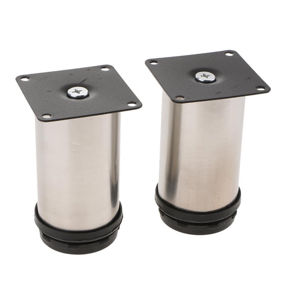 Axioma 2pcs Cabinet Stainless Steel Legs Feet Desk Table Furniture Legs Adjustable 12cm