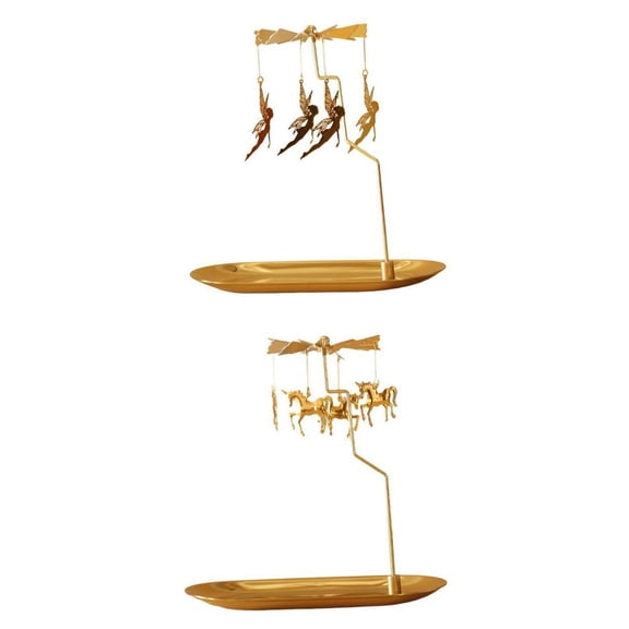 Axioma 2pcs Candle Holder -Rotating Tea Light Holder Stand Elf