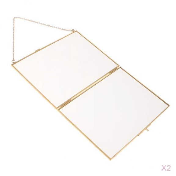 Axioma 2pcs Double Side Hanging Photo Picture Frame Plant Specimen Frame 22x16cm