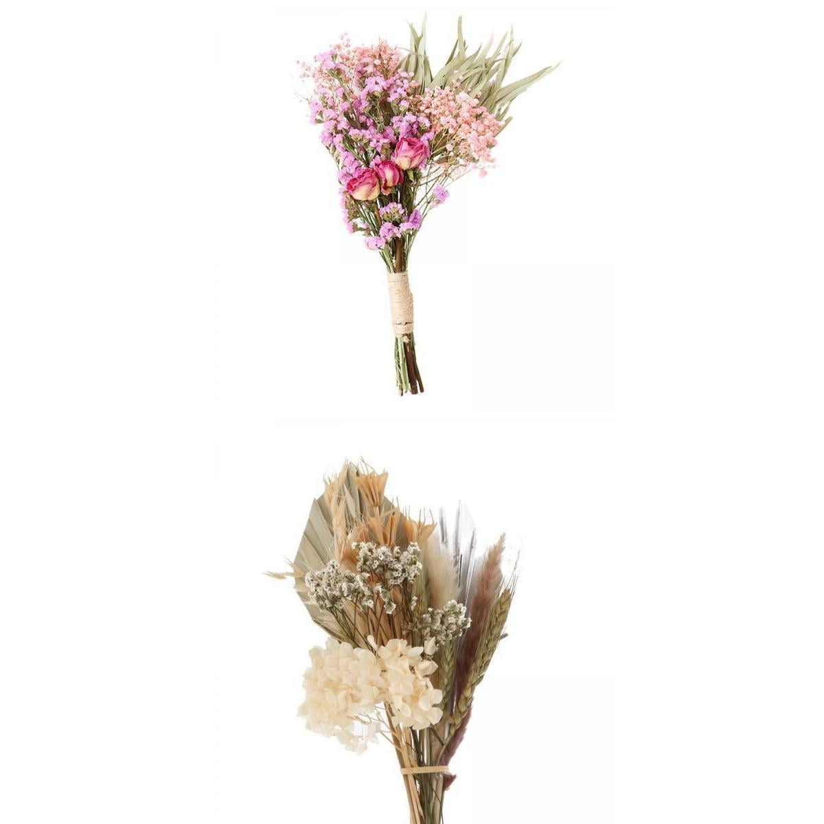 Axioma 2pcs Dried Flowers BouquetS Dried Plants Wedding Boho Pink Pink