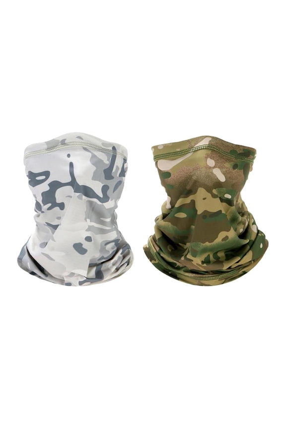 2pcs Men Sports Balaclava Soft Windproof Headscarf UV Protection Neck Gaiter
