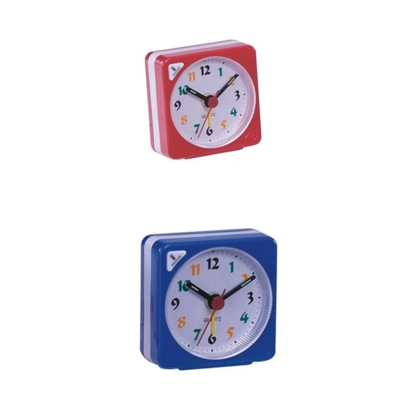Axioma 2pcs Mini Travel Clock Gradient Sound Desk Alarm Clock Snooze Nightlight