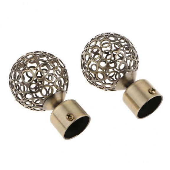 Axioma 2x 2Pcs Home Curtain Rods And Hardware - Decorative Ball Rods for Home Decor Bedroom, Living Room, And Kitchen Curtains