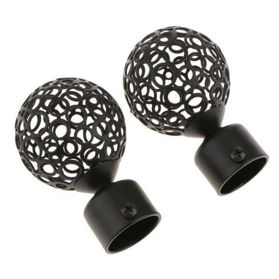 Axioma 2x 2Pcs Home Curtain Rods And Hardware - Decorative Ball Rods for Home Decor Bedroom, Living Room, And Kitchen Curtains