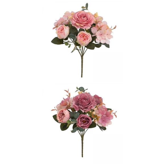 Axioma 2x Artificial Peony Flowers Bouquet For Wedding Dark
