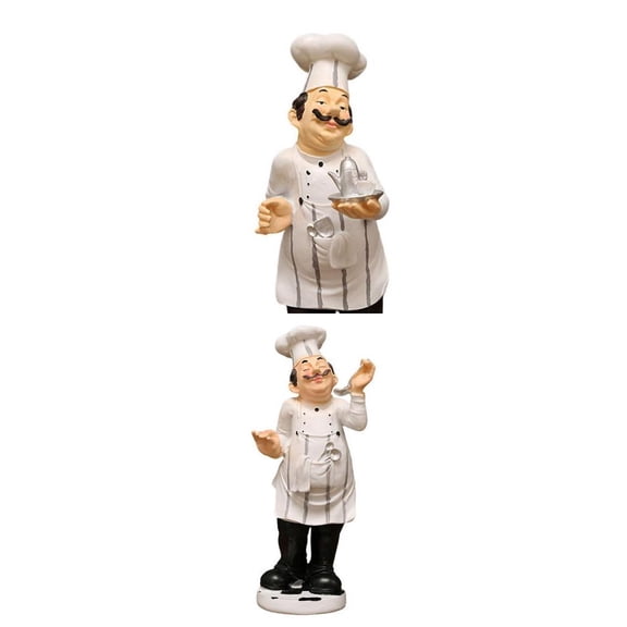 Axioma 2x Chef Figurine Cook Statue Model Kitchen Decor Housewarming Gift Art Craft