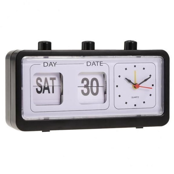 Axioma 2x New Retro Clock Flip Display with Date & Time for Desktop Living Room Office Decoration