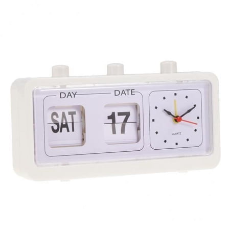 Axioma 2x Retro Fashion Flip Clock Digtal Flip Day Date Time Display Desk Office Clock