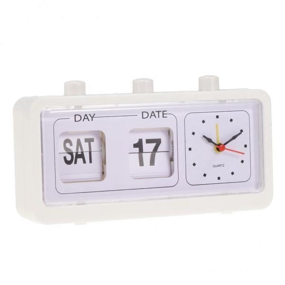 Axioma 2x Retro Fashion Flip Clock Digtal Flip Day Date Time Display Desk Office Clock