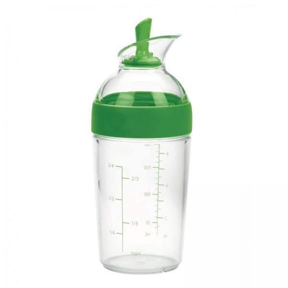 Axioma 2x1pc Easy Grips Small Salad Dressing Shaker Sauces Mixer Easy Pour 240ml Green
