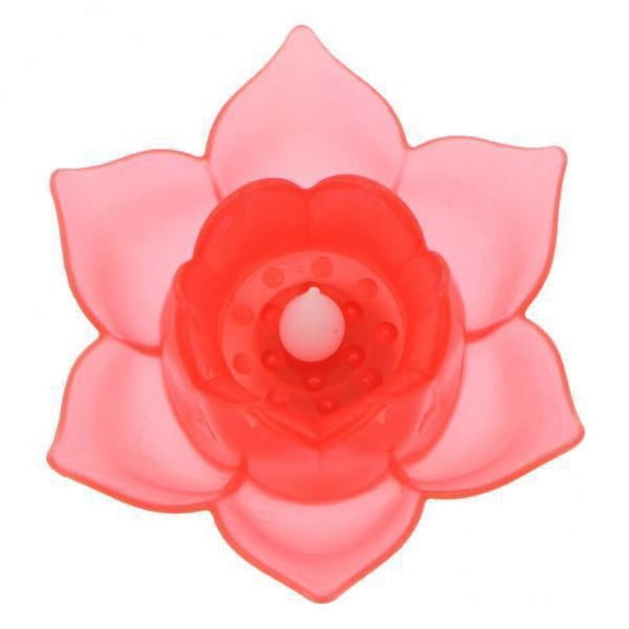 Axioma 3-20pack LED Lotus Lamp Floating Water Wishing Artificial Candle Light Red 3 Pcs