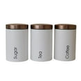 Axioma 3 Containers with Lids, Coffee, Tea, Sugar Food Storage ...