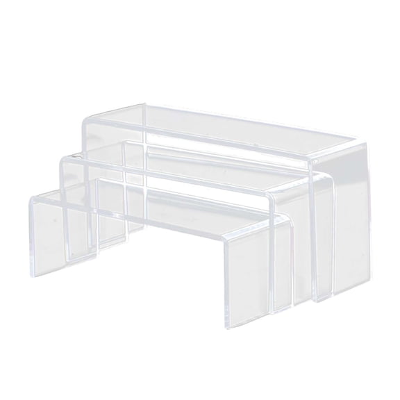 Axioma 3 Pcs Acrylic Display Stand Display Rack Holder Shelf Multi-Tier Multifunctional clear