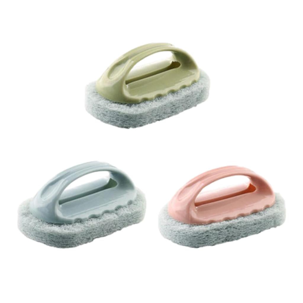 Axioma 3 Pcs Kitchen Sink Scrub Pad Sponge Foam w/ Handle Bathroom ...