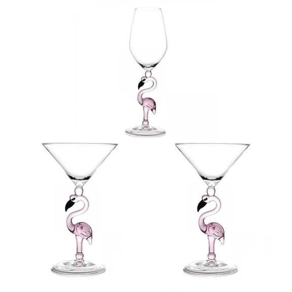 Axioma 3 Pieces Cocktail Glass Martini Goblet Drinkware for Party Weddings Birthday