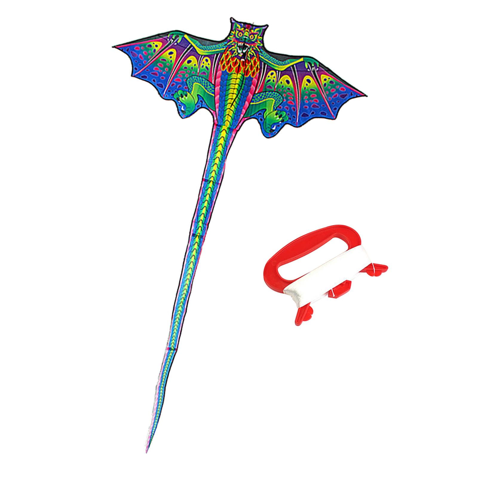 Axioma 3D Dragon Kite Large Animal Huge Wingspan for Kids Adults with Flying Tools Long Blue and 50m Line