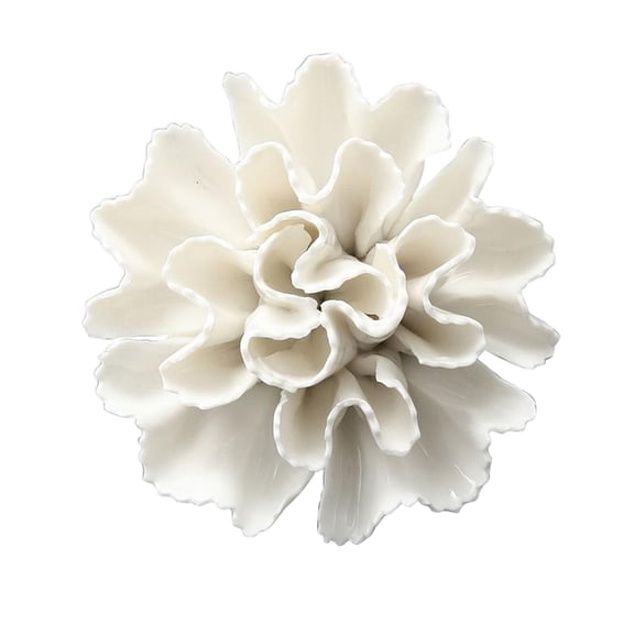 Axioma 3Dceramic Flower Wall Background Arts Sculpture Ceramic Art Decor for Office Carnation 8cm