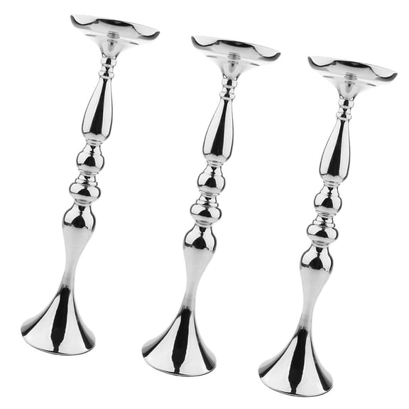 Axioma 3Pcs Pillar Church Metal Candle Holder Stand Banquet Tabletop Centerpieces Wedding Main Road Flower Vase Rack 500mm