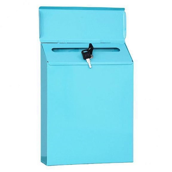 Axioma 3X Mailbox Deposit Drop Box Secured Envelopes Postbox Porch House Accent Blue