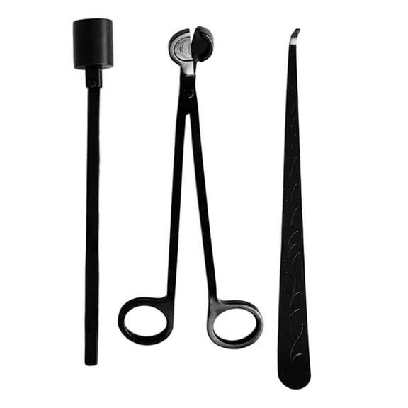 Axioma 3pcs Extinguish Scented Wick Snuffer Tool kit scissor Cutter Candle dipper accessory wick Trimmer Oil Lamp dip Clipper Trim tool