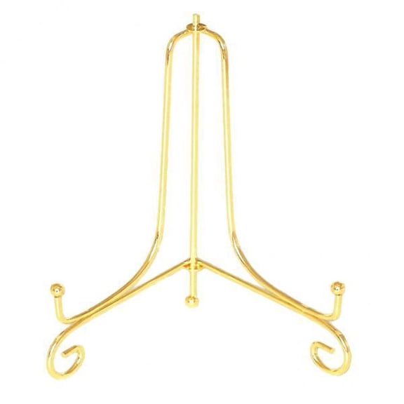Axioma 3x 4inch - 12inch Gold Iron Stand Easel Art Display Stand Bowl Plate Display Rack Holder, Kitchen Storage