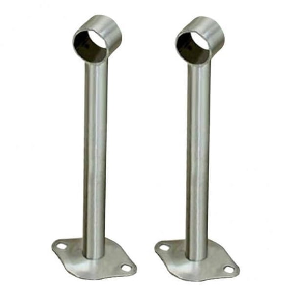 Axioma 3x Pack of 2 Stainless Steel Wardrobe Lever Wall Mounted Support Ceiling-Mount Bracket Rod Holder Support Hanger