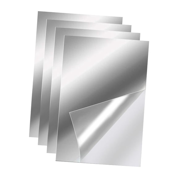 Axioma 4 Pieces Mirror Wall Sticker, Acrylic Mirror Sheets Full Length Mirror Removable 20cmx30cm